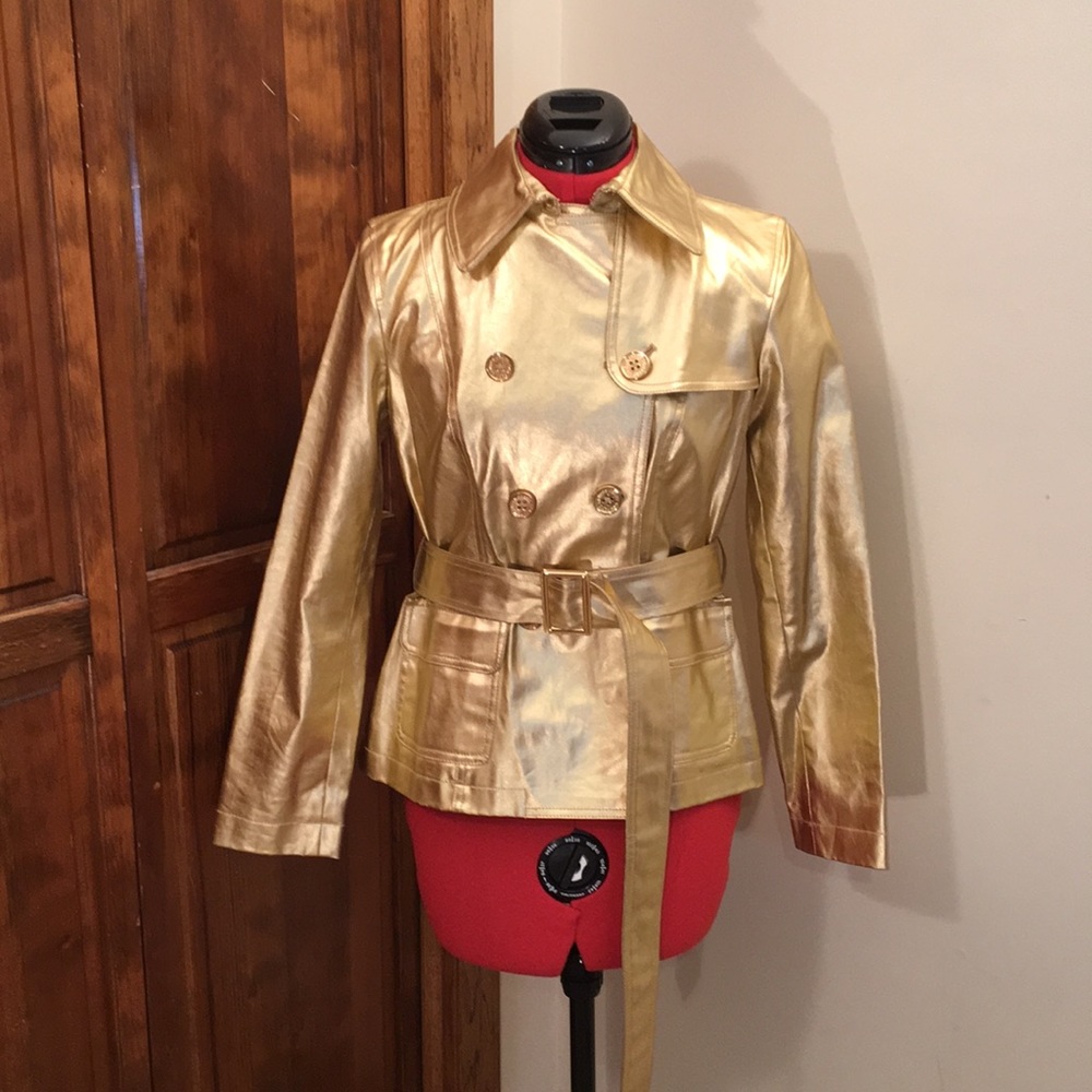 Ralph Lauren shiny gold jacket.